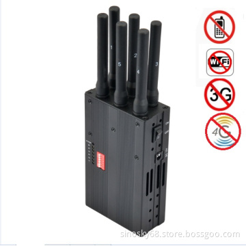 Portable 4G Jammer Block Mobile Cell Phone CDMA GSM GPS 3G WiFi Lojack